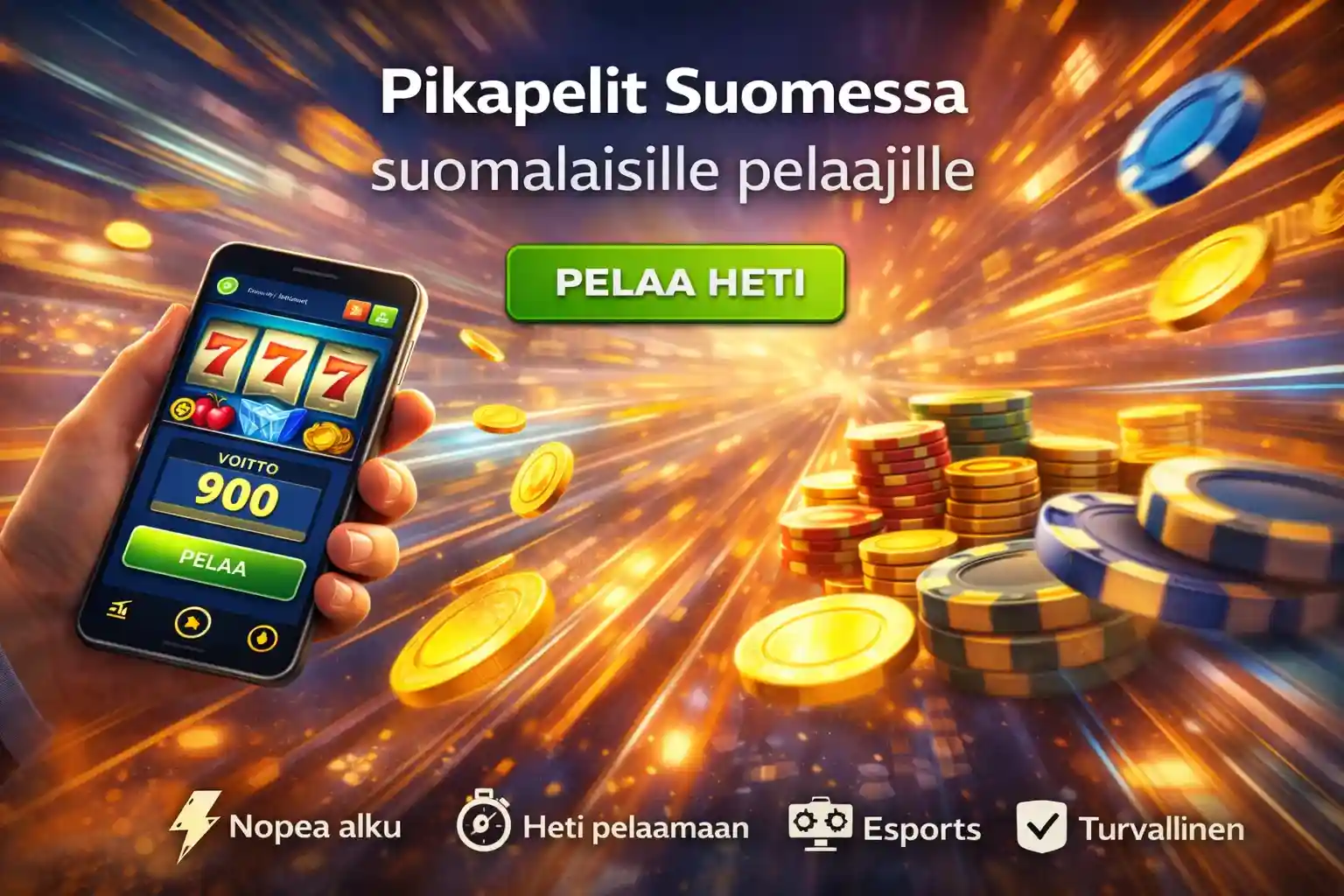 Pikapelit Suomi Nopeat pikapelit kännykässä, kultakolikot ja vauhdikas kasinotunnelma